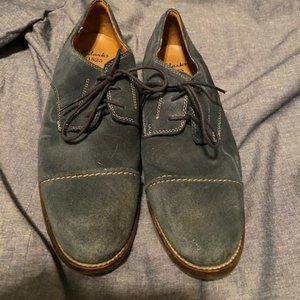 Clark's Blue Suede Shoes Size 10.5 men's
